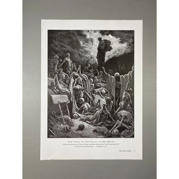 Gustave Dore, Valley of Dry Bones, Crowned Virgin, Print, Art, ~ 240707-WH 292 - Picture 2 of 4
